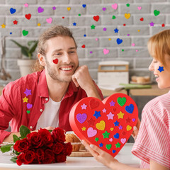 300 PCS Foam Stickers, Colorful Heart Stickers Glitter Star Heart Stickers, Self