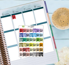 Day Off Work Chores Reminder School HandDrawn Planner Stickers Organizer Journal