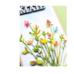 Floral Stems Metal Die Cuts for Card 10.5x8cm/4.13×3.14 inches, silver
