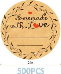 Jam and Jelly Jar Canning Labels for Mason Jars and More2″ Round 500/roll wit…