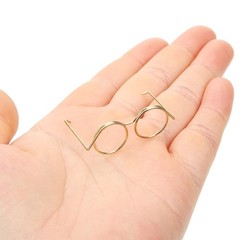 NUOBESTY 10pcs Mini Doll Glasses Metal Wire Rim Frameless Lens Doll Dress up …