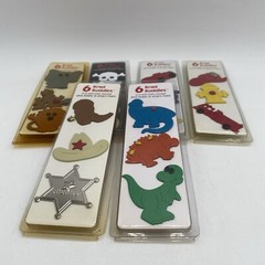 Brad Buddies Vtg Lot 6 Cowboy Fireman Dino Zoo Train Plane Scrapbook Crafts NIB