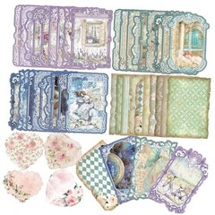 90 Sheets Vintage Scrapbook Paper Kit, Die-Cut Decorative and Decoupage Paper