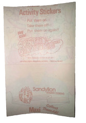 Vintage Sandylion Maxi Activity Sticker Sheet Camel, Tiger Noah’s Ark Eighties