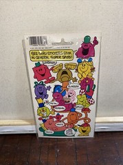 1976 SCRATCH N SNIFF MR. MEN AND LITTLE MISS STICKERS SEE THRU MARK 1 Chatterbox