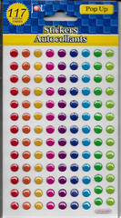 Gems Bling Epoxy Blue Purple Green Red Orange Yellow Rainbow Jot Pop-up Stickers