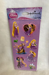 New Sealed 2016 Hallmark Disney Princess Tangled Rapunzel Glitter Stickers *READ