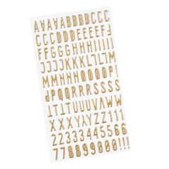 Pebbles ALL THE CAKE GOIL FOIL ALPHABET (120) PUFFY STICKERS scrapbook