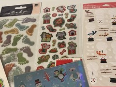 Vintage Scrapbooking Stickers Assorted Holiday Christmas Love Boys Footprint New