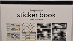 Scrapbook.com Sticker Book Black & White w/Gold Accent 8 sheets sbc-stickers-bw2