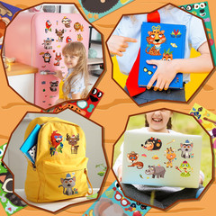 100 Sheets Make a Face Stickers for Kids, 20 Styles Waterproof Animal Stickers