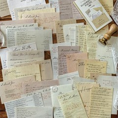 50Pcs Vintage Poetry Words Scrapbook Paper Junk Journal Planner Decorative Craft