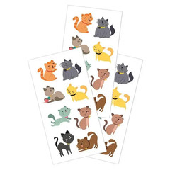 Silly Kitty Cat Kitten Stickers Envelope Seals Planner Supply Papercraft Party