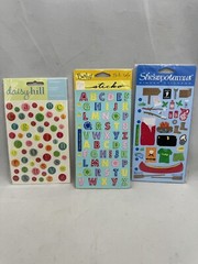 Stickopotamus Binder Stickers Camp Gingham Alphabet Daisy Hill Dome Baby Sticko