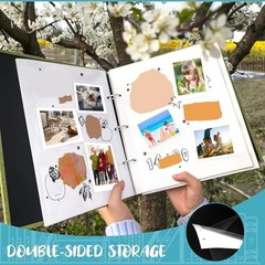 60 Sheets Self Adhesive Photo Album Refill Pages for 3 Ring Binder 9×11 Inch