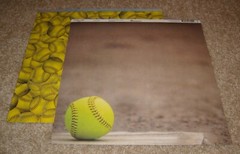 Reminisce Design 12×12 Dbl. Sided Paper Lot(8) w/Sticker ~ Game Day….Softball