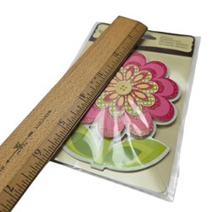 Recollections Adhesive Dimensional Floral Embellishment Pink Glitter Design