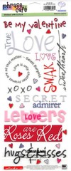NIP RARE EK Success PHRASE CAFE Sticko Stickers with Attitude BE MY VALENTINE
