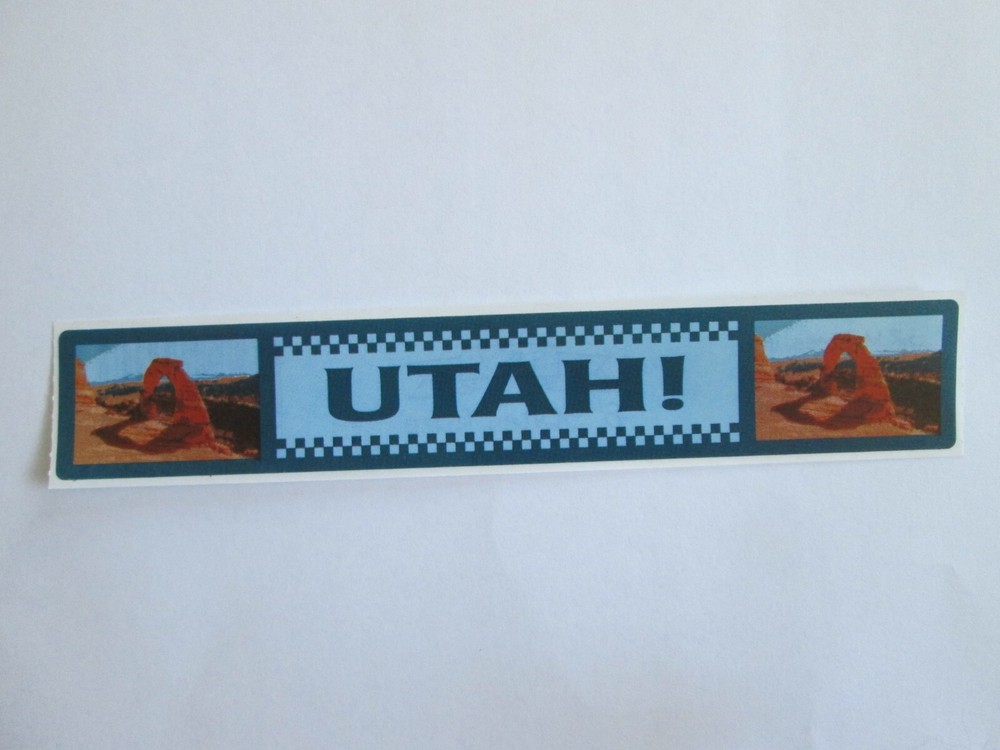 NEW S.R.M. Press Utah #19244 Header Sticker 6″ States Titles State Souvenir