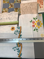 24 Pcs Vintage Doily, Tablecloth, Small Projects, Sewing Supplies, Scraps (431)