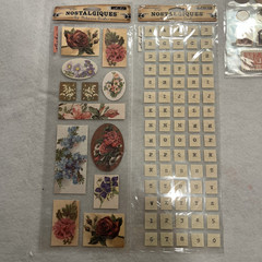 LOT OF 15-Rebecca Sower Nostalgiques Vintage Sticko Stickers Embellishments RARE