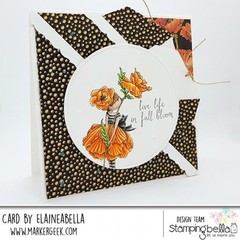 New Stamping Bella Cling Rubber Stamp Tiny Townie GARDEN GIRL POPPY free USA shp