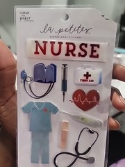 La Petites Dimensional Stickers The Paper Studio NURSE Stickers 9 Pcs ST1