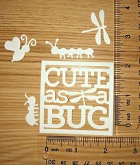 5 CUTE AS A BUG cardstock paper die cut embellishments scrapbook / card making