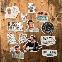 Russell Dickerson Sticker Pack/Country Music/Nashville/Blue Tacoma/Backroads