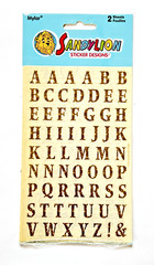 Vintage GOLD Swirl Letters NEW PACK Mylar Sandylion ABC Alphabet Stickers 2000