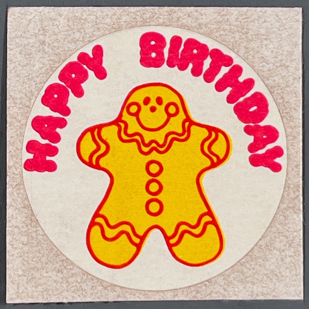 Vintage TREND Scratch and Sniff MATTE Sticker 1979 GINGERBREAD (brown wax paper)