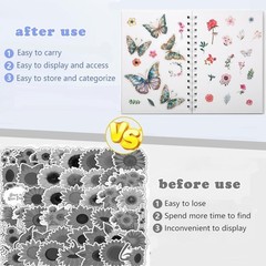 MUDOR Reusable Sticker Collecting Book with Puffy Cover, A5 Size with 40 Sheets