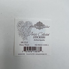 PSX Design Pansy Heart Stickers Scrapbooking Card Making