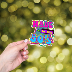 1980s Nostalgia Die-Cut Sticker – ‘Made in the 80s’ Theme