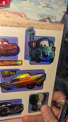 Hallmark Stickers Disney Pixar Cars Lightning McQueen 1 Sheet Dimensional Foil