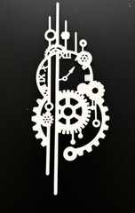 Steampunk Gearworks Die Cuts * 3 Sets * White Cardstock * Three Unique Designs