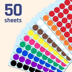 2000 Round Dot Stickers 3/4″ – 10 Colors Assorted Labels for Organizing