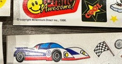 Vintage 90s Sticker 5 Sheet Lot Y2K 1996 Millenium Cars Space Wow! Awesome! Cool