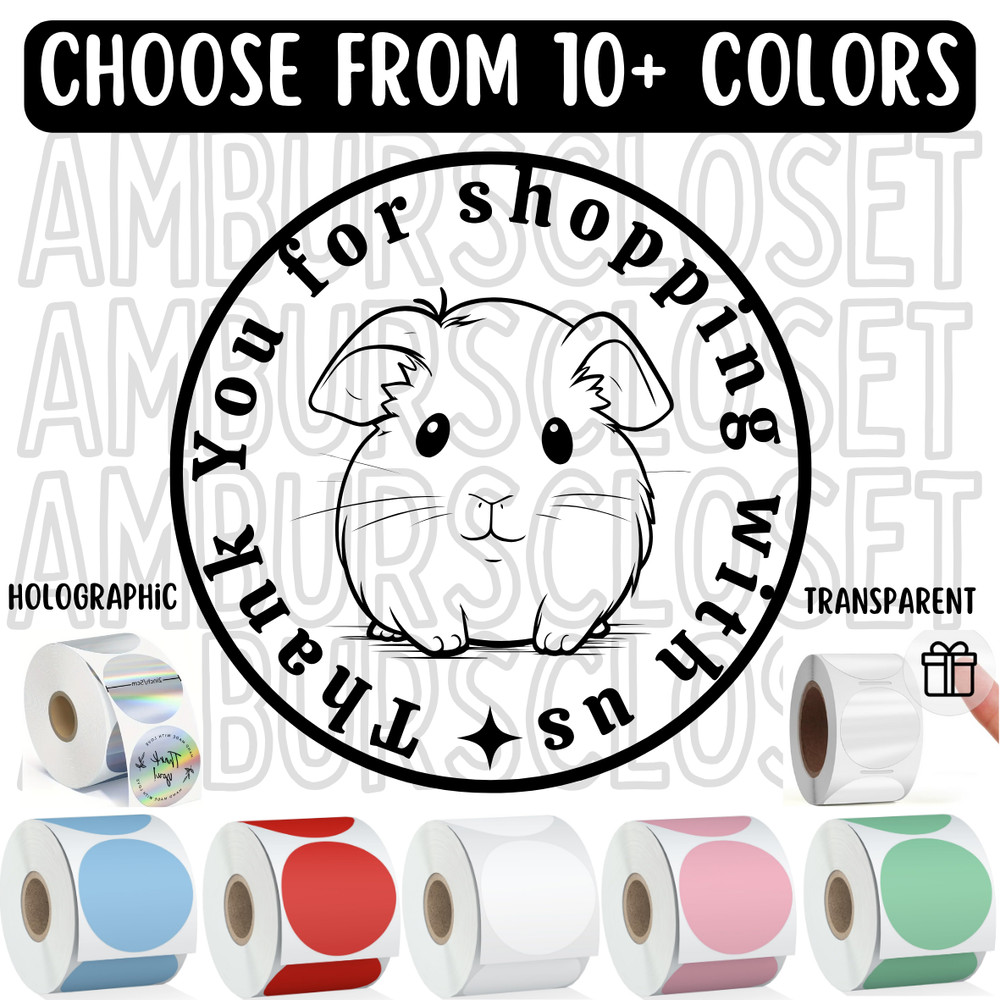 THANK YOU STICKERS 2″ LABELS SEALS SHIPPING SUPPLIES EBAY SHOP SCRATCH RESISTANT