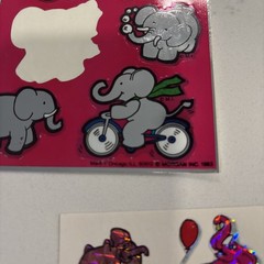 Vintage stickers 80s lot. Unicorns, Elephants, Frogs. Mixed Brands.