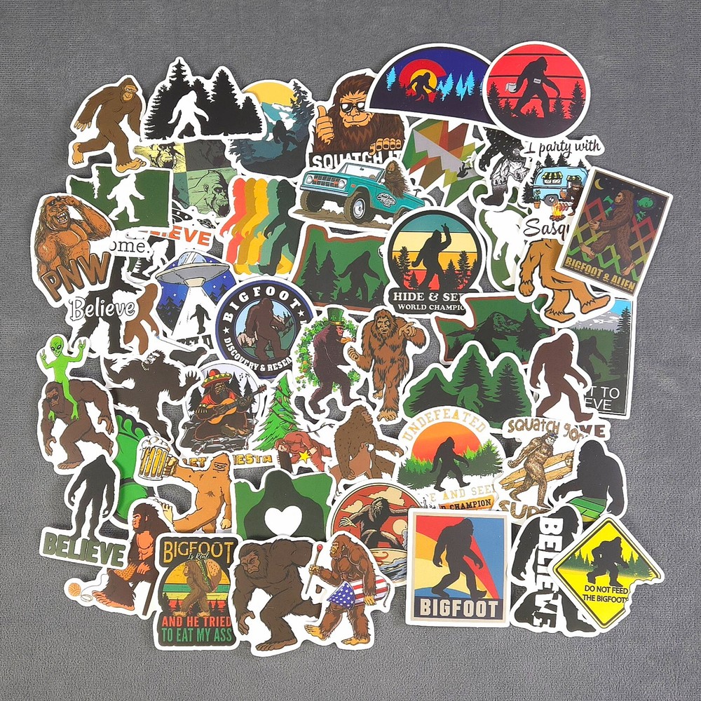 Bigfoot Sasquatch Stickers – Set of 10 Random Stickers – Great for Crafts