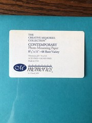 NOS Creative Memories Photo Mounting Paper CONTEMPORARY 48 Sheet 8.5″X11″