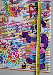 Lisa Frank Large Stickers Unicorns Painting Panda Rainbow One Sheet Rare 13X9