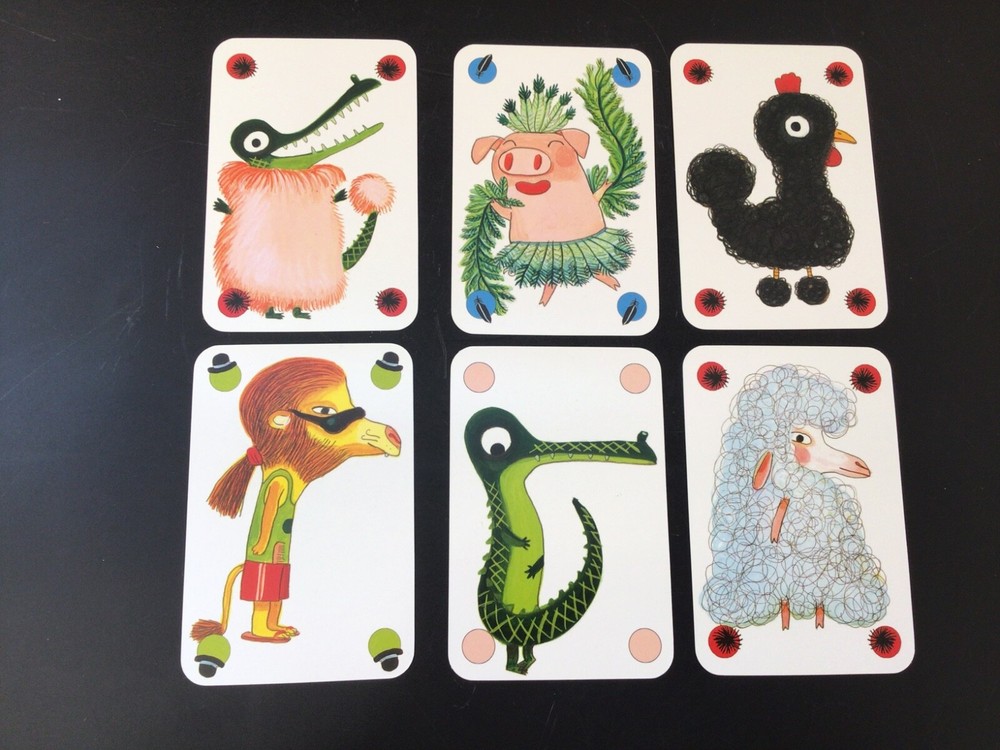 Animal Playing Cards Swap/Junk Journal/Scrapbook Lot of 6 Cards