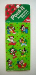 Mickey Mouse Christmas Post-it removable stickers unopen