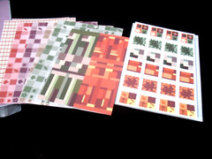 Lot Holly Days, Dazzle, quilted, flower buds strips.