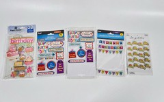 Lot of 20 Birthday themed stickers scrapbooking, crafting, activities, cards