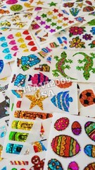 VINTAGE STICKERS LOT OF 176 MODULES HAMBLY STUDIOS PRISMATIC/GLITTER NO REPEATS