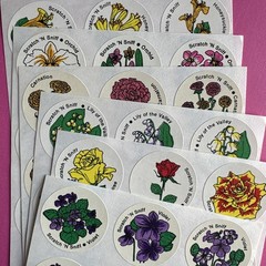 CTP Flower Scratch & Sniff Floral Full Sheet Sniffy Set Rose Lilac Carnation Lot