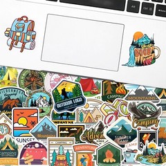 50pcs Outdoor Camping Hiking Stickers Pack, Nature Set, 178